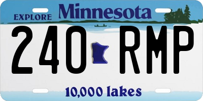 MN license plate 240RMP