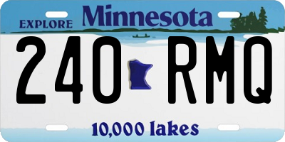 MN license plate 240RMQ