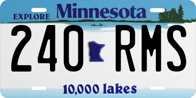 MN license plate 240RMS