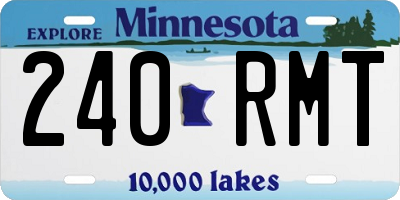 MN license plate 240RMT