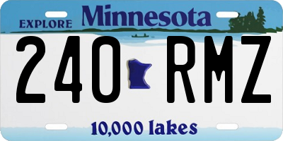 MN license plate 240RMZ