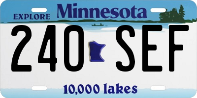 MN license plate 240SEF