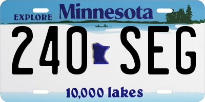 MN license plate 240SEG