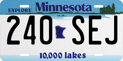 MN license plate 240SEJ