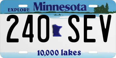 MN license plate 240SEV