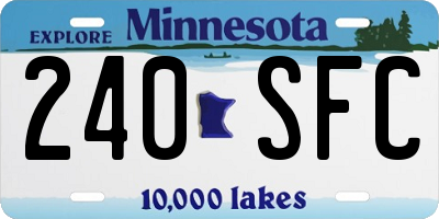 MN license plate 240SFC