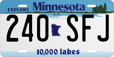 MN license plate 240SFJ