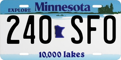 MN license plate 240SFO