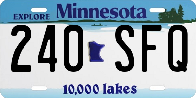 MN license plate 240SFQ