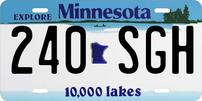 MN license plate 240SGH
