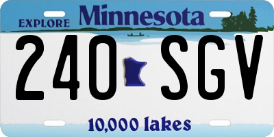 MN license plate 240SGV
