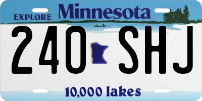 MN license plate 240SHJ