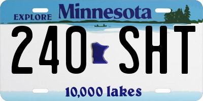 MN license plate 240SHT