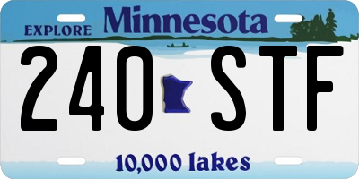MN license plate 240STF