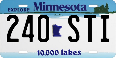 MN license plate 240STI