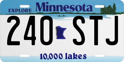 MN license plate 240STJ