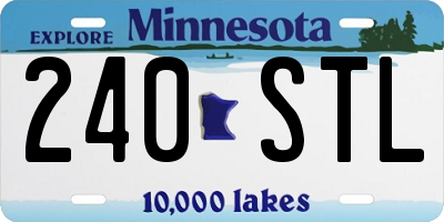 MN license plate 240STL
