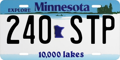 MN license plate 240STP