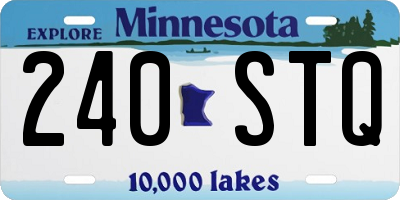 MN license plate 240STQ
