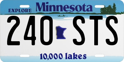 MN license plate 240STS