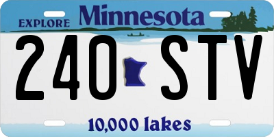MN license plate 240STV