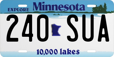 MN license plate 240SUA