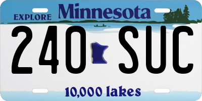 MN license plate 240SUC