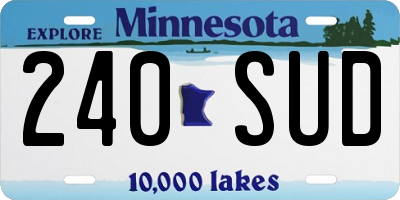 MN license plate 240SUD