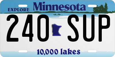 MN license plate 240SUP