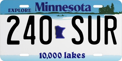 MN license plate 240SUR