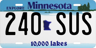 MN license plate 240SUS