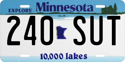 MN license plate 240SUT