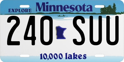MN license plate 240SUU