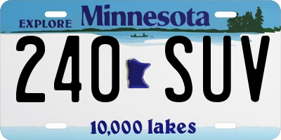 MN license plate 240SUV
