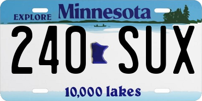 MN license plate 240SUX