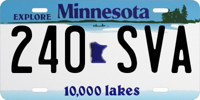 MN license plate 240SVA