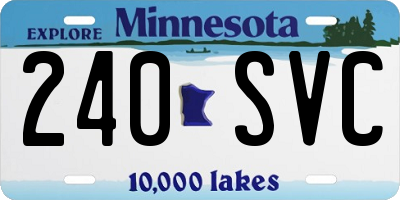 MN license plate 240SVC