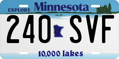 MN license plate 240SVF