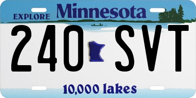 MN license plate 240SVT