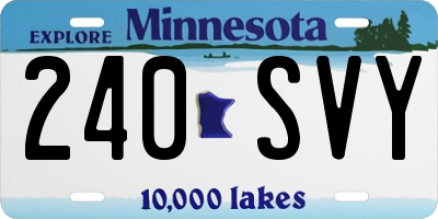 MN license plate 240SVY