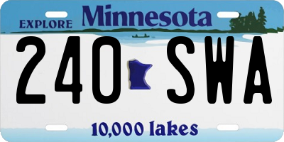 MN license plate 240SWA