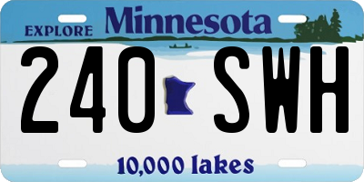 MN license plate 240SWH