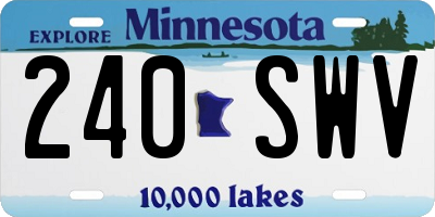 MN license plate 240SWV