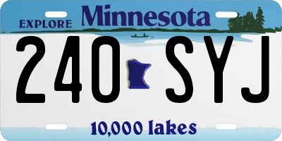 MN license plate 240SYJ