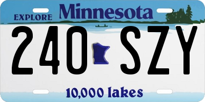 MN license plate 240SZY