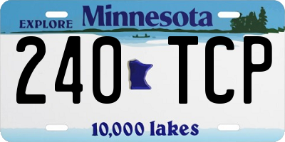 MN license plate 240TCP