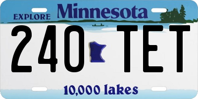 MN license plate 240TET