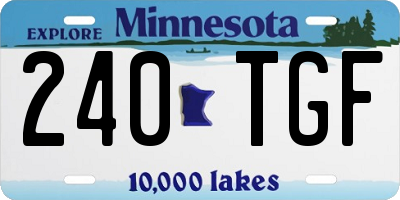 MN license plate 240TGF