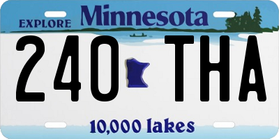 MN license plate 240THA