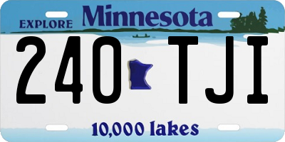 MN license plate 240TJI